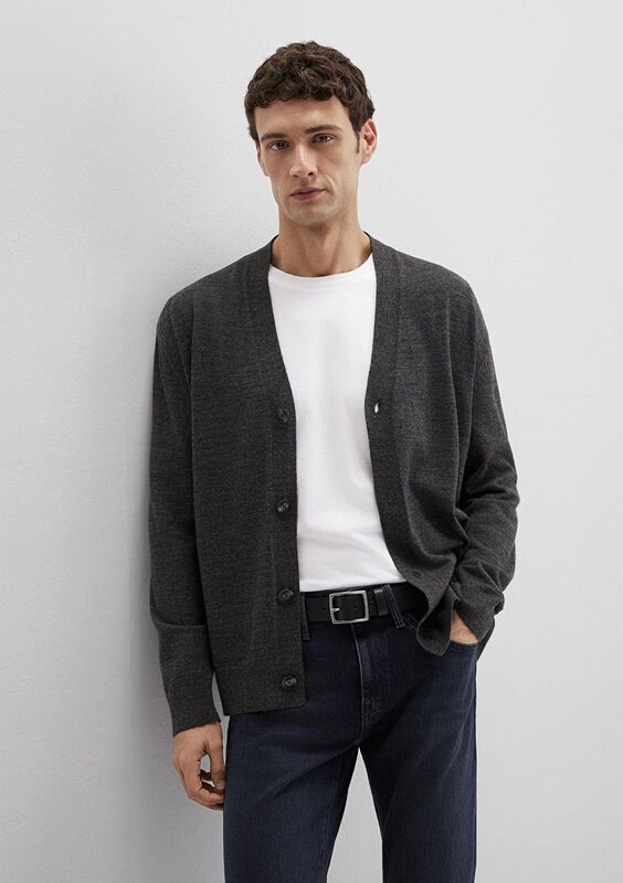 Mavi - HIRKA Erkek Koyu Gri Hırka - M0710317