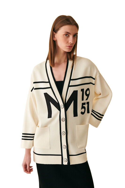 HIRKA Uniseks Beyaz Hırka - W22W08D128HR