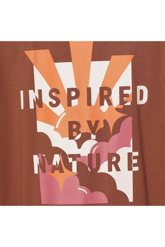 HMLARIA OVERSIZE T-SHIRT S/S Kadın CAPPUCINO T-Shirt - H911923