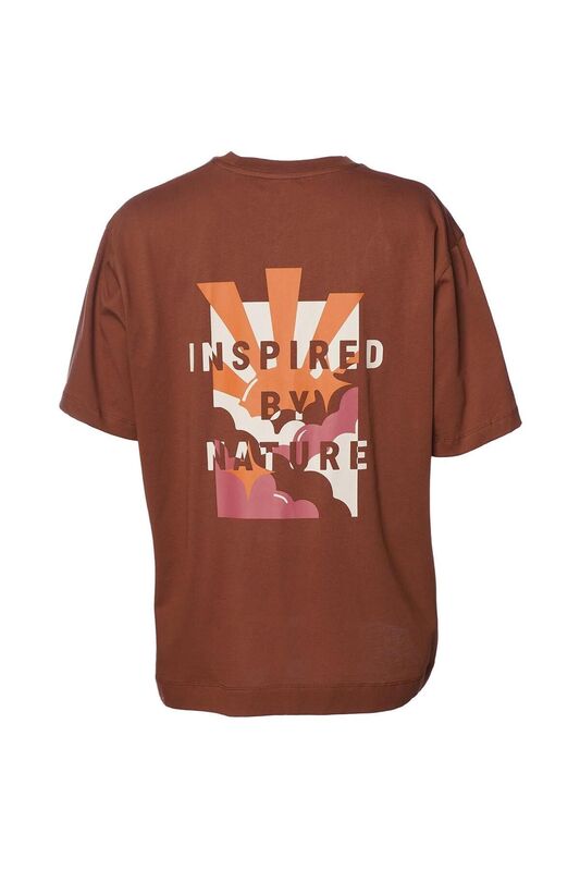 HMLARIA OVERSIZE T-SHIRT S/S Kadın CAPPUCINO T-Shirt - H911923