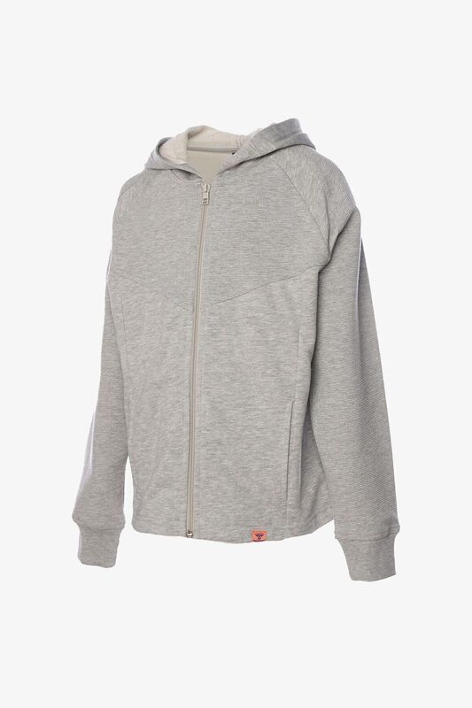 HMLELUF ZIP HOODIE Unisex Çocuk Gri Sweatshirt - H921944