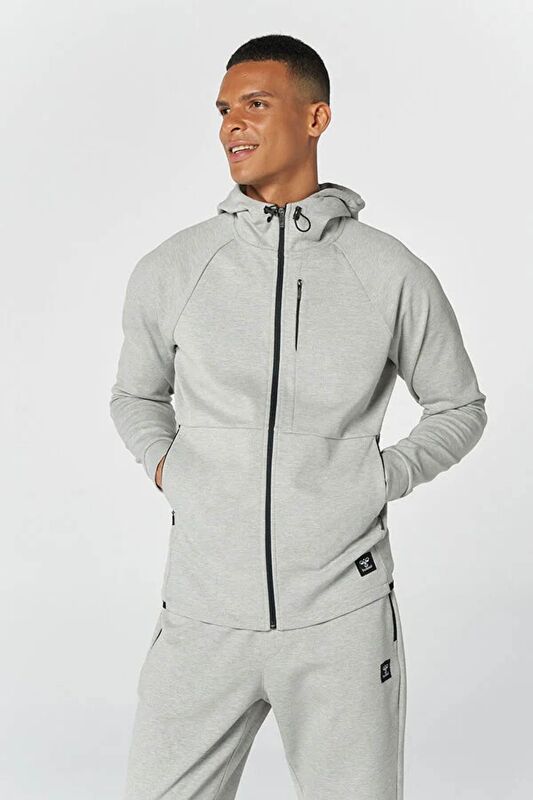 hmlT-MT INTERVAL ZIP HOODIE Erkek Gri Sweatshirt - 921647