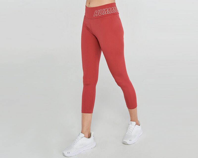 hmlT-TE APEX MID WAIST 7/8 TIGHTS Kadın Kırmızı Tayt - 931680-2001