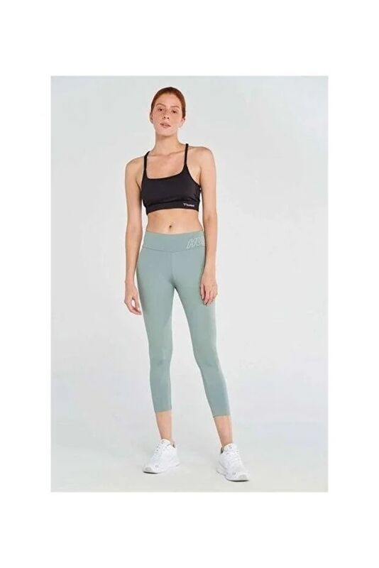 hmlT-TE APEX MID WAIST 7/8 TIGHTS Kadın Yeşil Tayt - 931680-2001