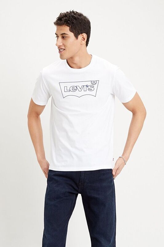 Levi's - HOUSEMARK GRAPHIC TEE SSNL HM OUTLINE T Erkek Mavi T-Shirt - 22489 Levi's - HOUSEMARK GRAPHIC TEE SSNL HM OUTLINE T Erkek Mavi T-Shirt - 22489
