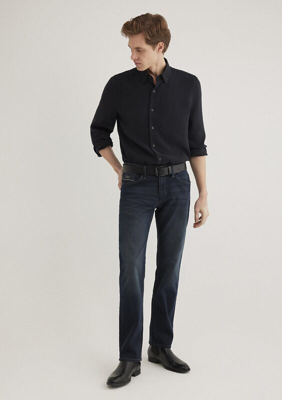 HUNTER Erkek Koyu Mavi Denim Pantolon - M00202