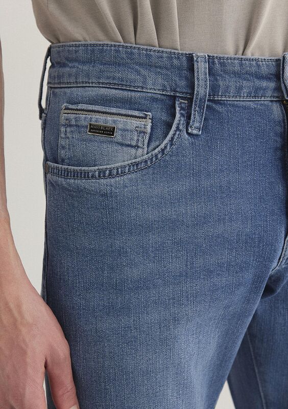 HUNTER Erkek Mavi Denim Pantolon - M00202