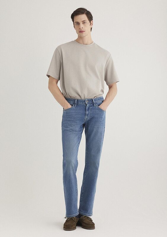 HUNTER Erkek Mavi Denim Pantolon - M00202