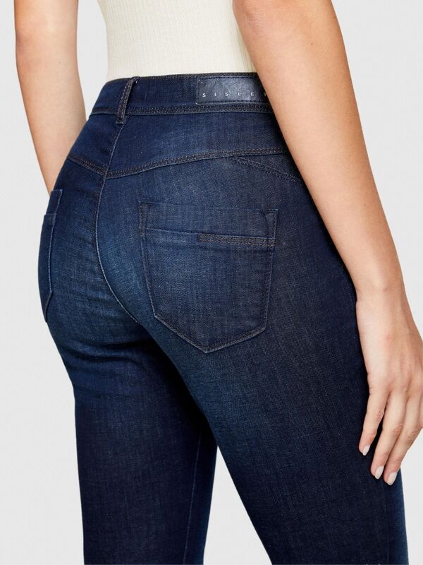 Ibiza Slim Fit Yüksel Bel Denim Pantolon Kadın Haki Mix T-Shirt - 323A4RR3575V7