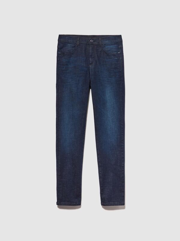 Ibiza Slim Fit Yüksel Bel Denim Pantolon Kadın Haki Mix T-Shirt - 323A4RR3575V7