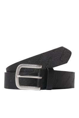 Jack & Jones - JACHARRY EMBOSSED BELT NOOS Erkek Black Kemer - JJ12236466