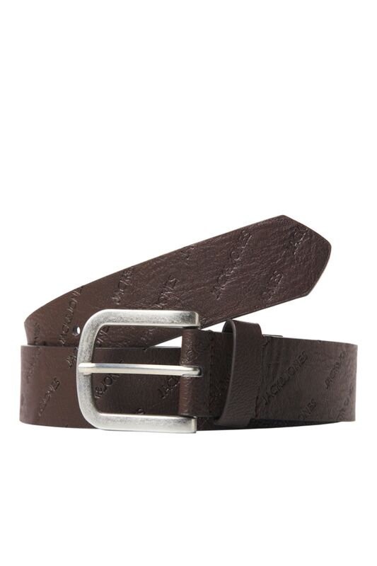 Jack & Jones - JACHARRY EMBOSSED BELT NOOS Erkek Brown Stone Kemer - JJ12236466