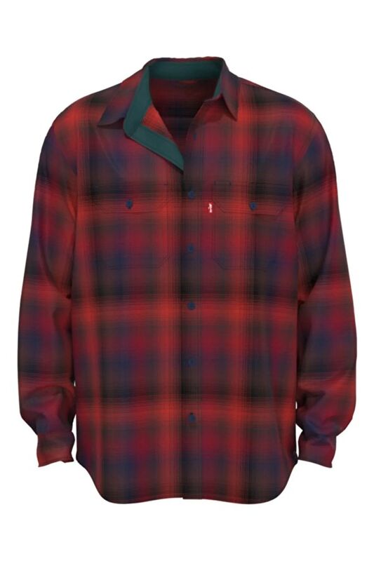 Levi's - JACKSON WORKER JONTY PLAID VALIANT POPP Erkek Kırmızı UK Gömlek - 19573