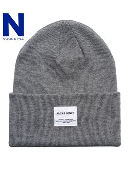 Jack & Jones - Jaclong Knit Beanie Noos Erkek Gri Bere - 12150627