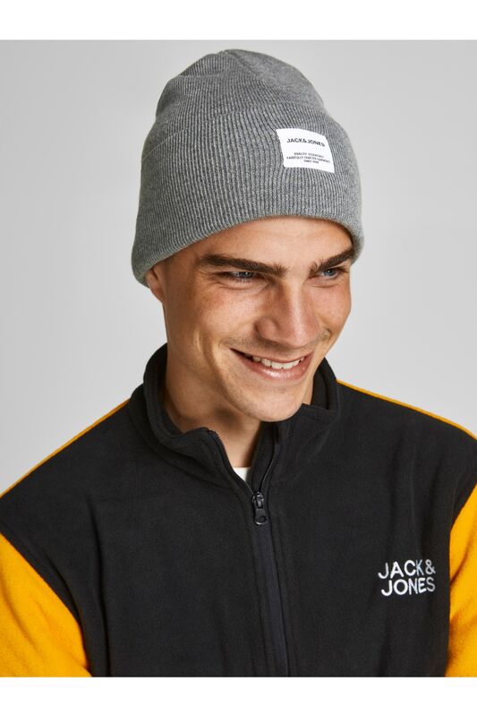 Jaclong Knit Beanie Noos Erkek Gri Bere - 12150627