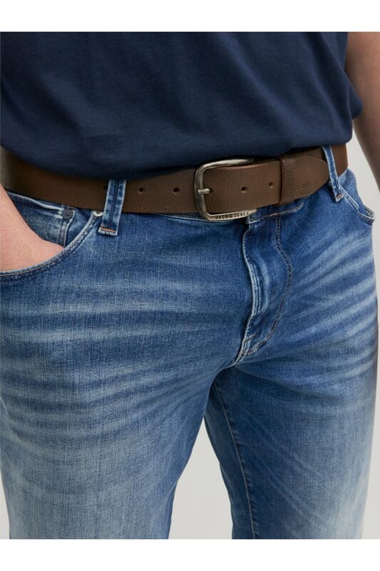 JACPAUL LEATHER BELT NOOS Erkek Koyu Gri Kemer - 12111286