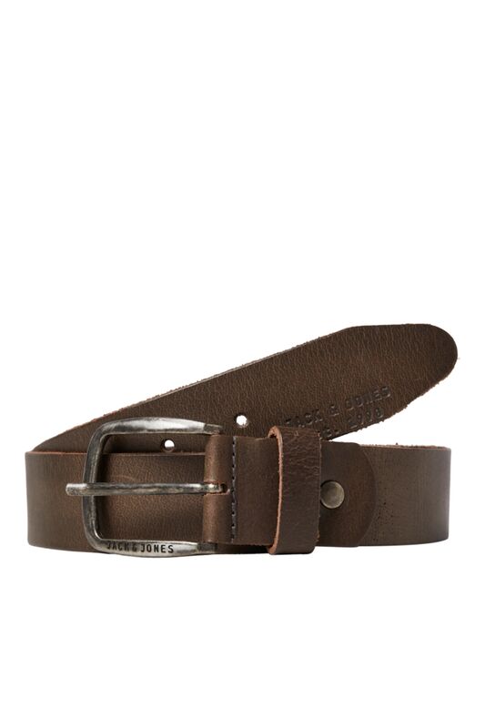 Jack & Jones - JACPAUL LEATHER BELT NOOS Erkek Koyu Gri Kemer - 12111286