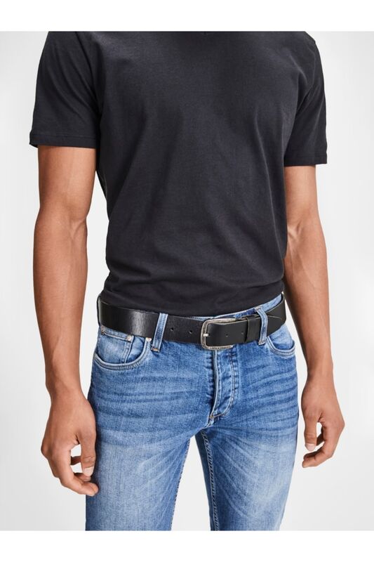 JACPAUL LEATHER BELT NOOS Erkek Siyah Kemer - 12111286