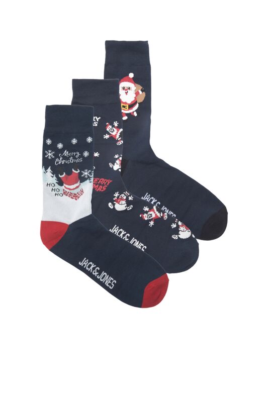 Jack & Jones - Jacsanta Xmas Socks Giftbox Erkek Lacivert Çorap - 12221911