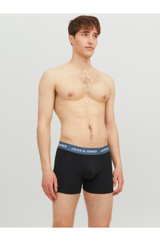 Jacsolid Alex Trunks Erkek Siyah 3'lü Boxer - 12240256