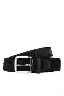 Jack & Jones - JACSPRING WOVEN BELT NOOS Erkek Siyah Kemer - 12118114