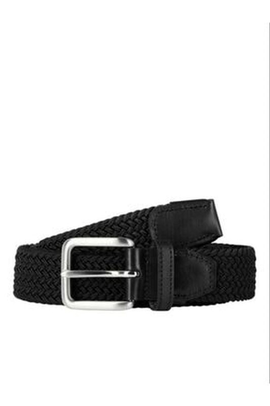 Jack & Jones - JACSPRING WOVEN BELT NOOS Erkek Siyah Kemer - 12118114