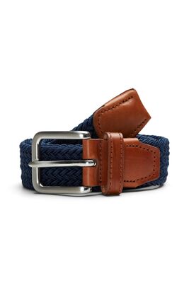 Jack & Jones - JACSPRING WOVEN BELT NOOS Erkek Lacivert Kemer - 12118114