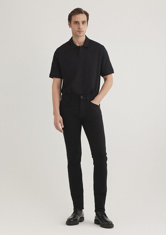 JAKE Erkek Siyah Denim Pantolon - M00422