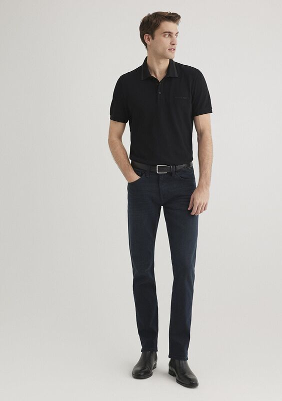 JAKE Lava Smoke Comfort Erkek Siyah Denim Pantolon - M00422