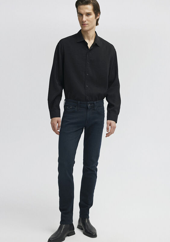 JAKE Lava Smoke Comfort Erkek Siyah Denim Pantolon - M00422
