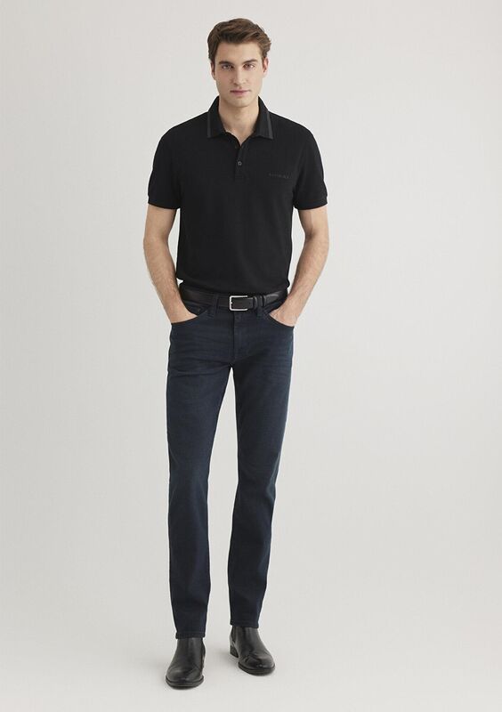 JAKE Lava Smoke Comfort Erkek Siyah Denim Pantolon - M00422