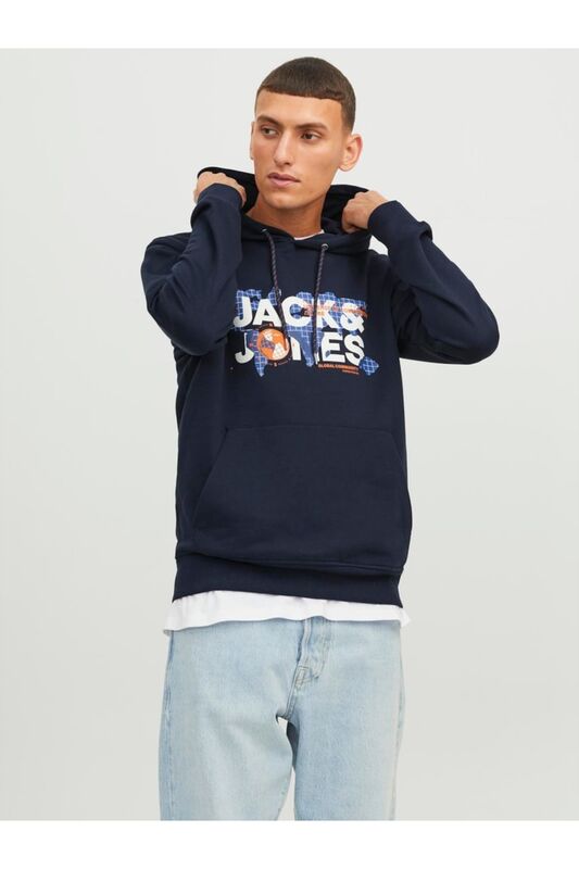JCODUST SWEAT HOOD SN Erkek Mavi Sweatshirt - 12240214