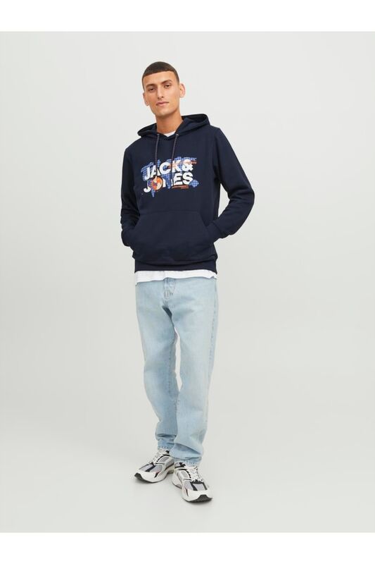 JCODUST SWEAT HOOD SN Erkek Mavi Sweatshirt - 12240214