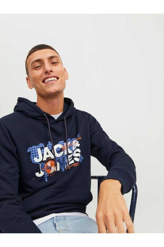 JCODUST SWEAT HOOD SN Erkek Mavi Sweatshirt - 12240214