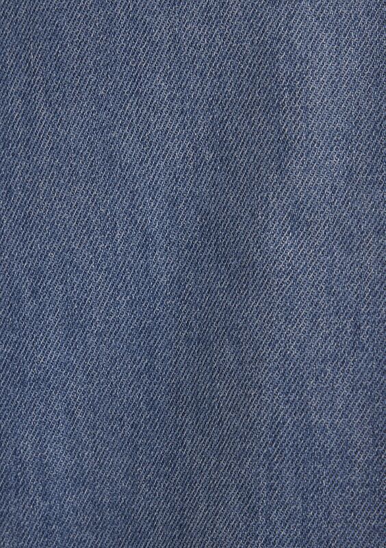 JEREMY Erkek Mid Blue Sherpa Classic Denim Gömlek - M0211186