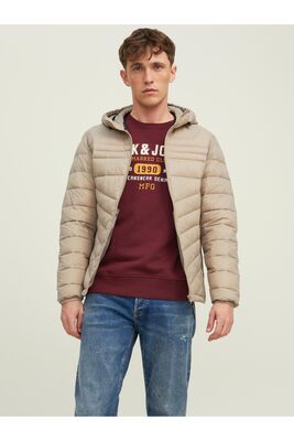 Jack & Jones - Jjehero Puffer Hood Noos Erkek Bej Mont - 12211785