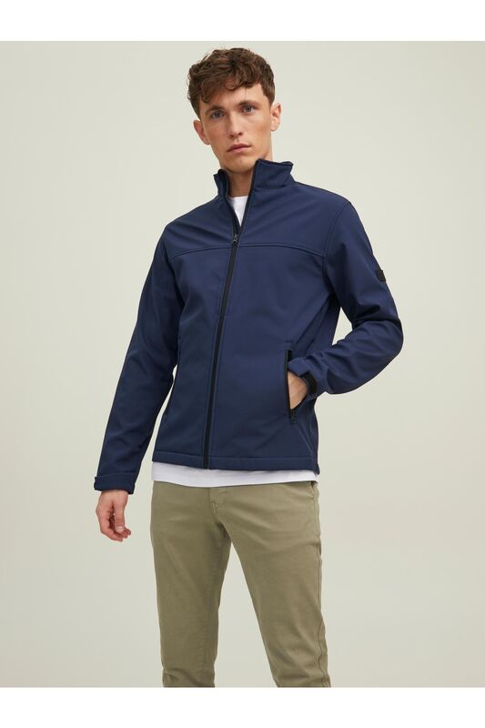 JJemarvin Collar Softshell Erkek Koyu Mavi Mont - 12212364