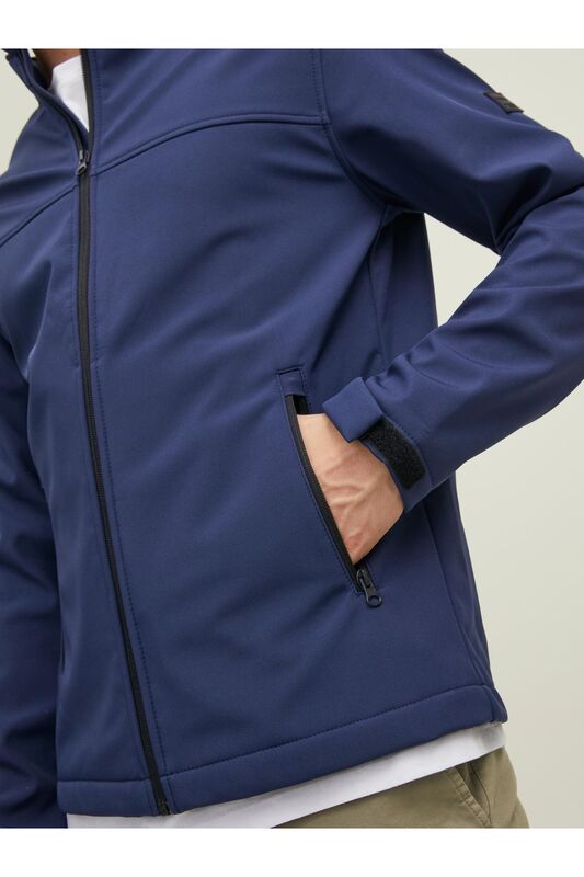 JJemarvin Collar Softshell Erkek Koyu Mavi Mont - 12212364