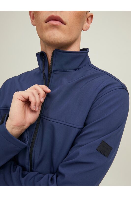 JJemarvin Collar Softshell Erkek Koyu Mavi Mont - 12212364