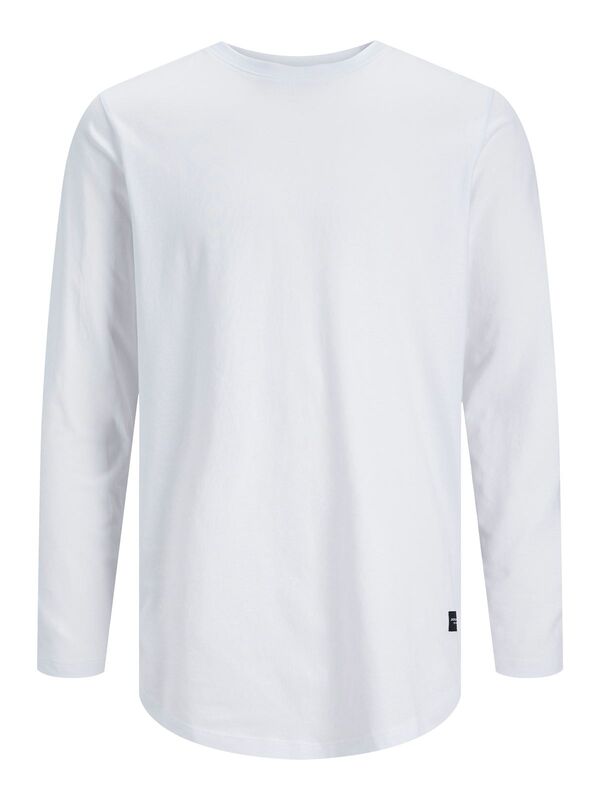 Jack & Jones - Jjenoa Tee O-Neck Ls Noos Erkek Gri T-Shirt - 12190128