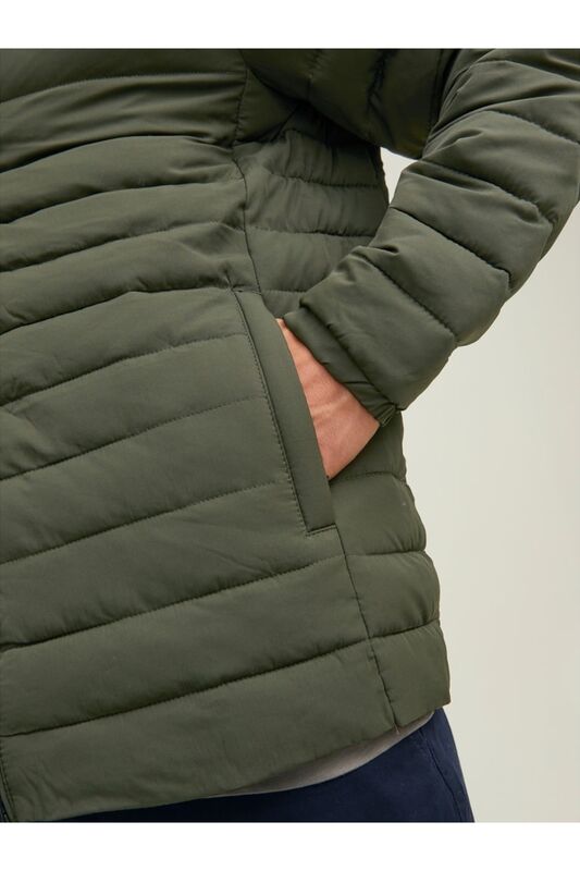 Jjerecycle Puffer Collar Noos Erkek Yeşil Mont - 12211129