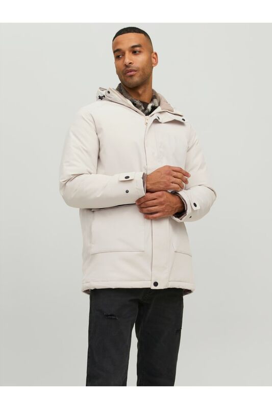 Jack & Jones - JJETIKO PARKA SN Erkek Bej Parka - 12211896