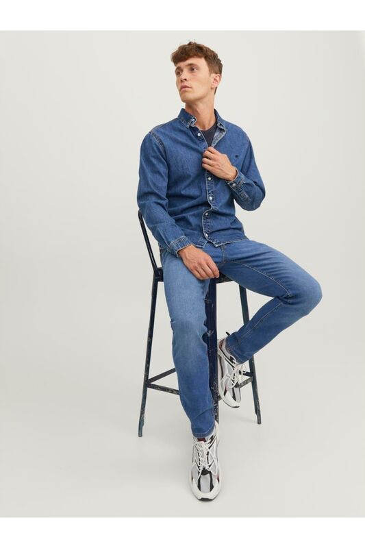 JJIGLENN JJORIGINAL SQ 223 NOOS Erkek Mavi Jean - 12243592
