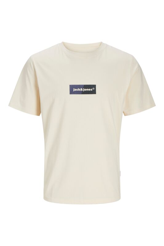 Jack & Jones - JORBRONX RECTANGLE TEE SS CREW NECK Erkek Beyaz T-Shirt - 12262563