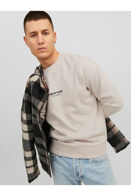JORVESTERBRO SWEAT CREW NECK NOOS Erkek Bej Sweatshirt - 12241694