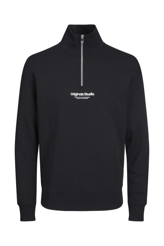 JORVESTERBRO SWEAT QUARTER ZIP HN NOOS Erkek Siyah Sweatshirt - 12241777
