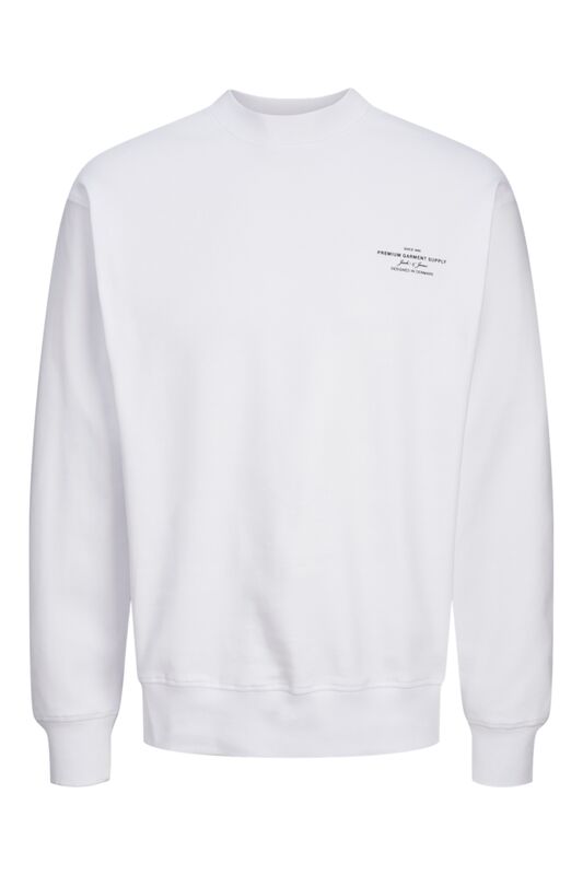 JPRBLACHAD BRANDING SWEAT CREW NECK SN Erkek Beyaz Sweatshirt - 12261386