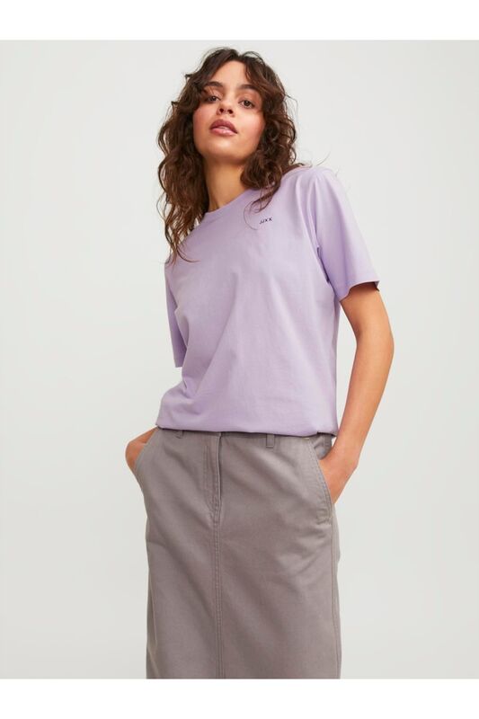 JXANNA REG SS EVERY LOGO TEE JRS NOOS Erkek Mor T-Shirt - 12206974