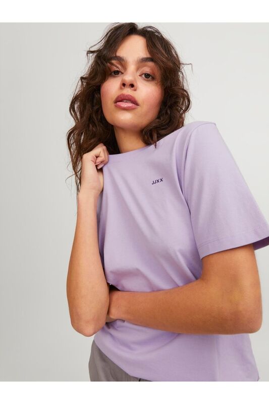 JXANNA REG SS EVERY LOGO TEE JRS NOOS Erkek Mor T-Shirt - 12206974