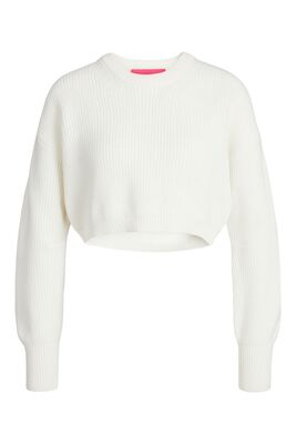 JJXX - JXCARLOTA TWIST CROP CREW NECK KNIT Erkek Beyaz Kazak - 12225756